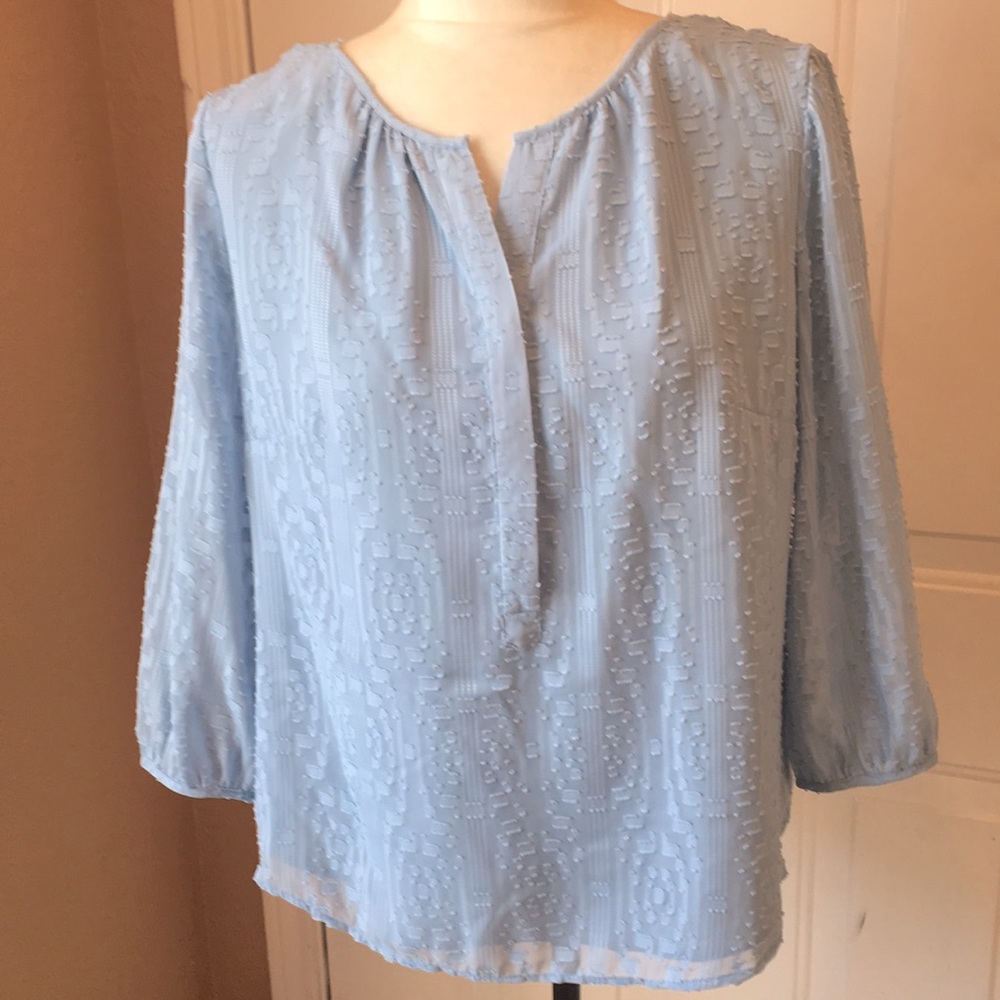 NWOT Talbots sky blue blouse size petite large